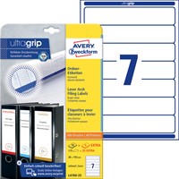 Rugetiket Avery Zweckform smal 38x192mm zelfklevend wit-1