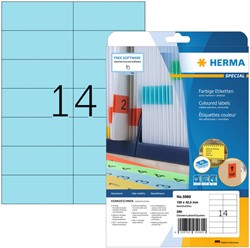 Etiket HERMA 5060 105x42.3mm verwijderbaar blauw 280stuks