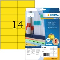 Etiket HERMA 5058 105x42.3mm verwijderbaar geel 280stuks