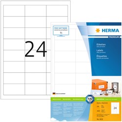 Etiket HERMA 4632 64.6x33,8mm premium wit 4800stuks