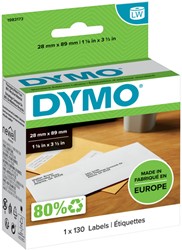 Etiket Dymo 19831 labelwriter 28x89mm adreslabel 130stuks