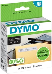 Etiket Dymo labelwriter 11352 25mmx54mm retour rol à 500 stuks