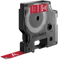 Labeltape Dymo LabelManager D1 polyester 12mm wit op rood-3