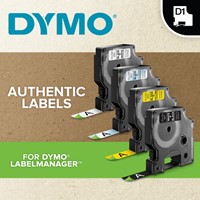 Labeltape Dymo LabelManager D1 polyester 12mm zwart op oranje-2