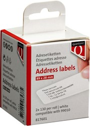 Labeletiket Quantore 99010 89x28mm adres wit