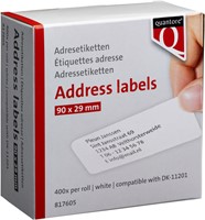 Labeletiket Quantore DK-11201 29x90mm adres wit 400 stuks-2