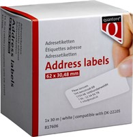 Labeletiket Quantore DK-22205 62x30.48mm wit