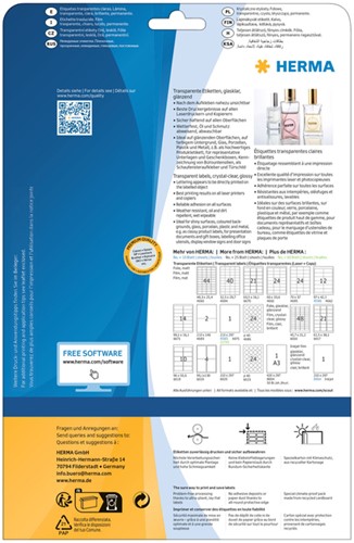 Etiket HERMA 8017 63.5x38.1mm transparant 525 etiketten-1