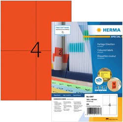 Etiket HERMA 4397 105x148mm A6 rood 400stuks