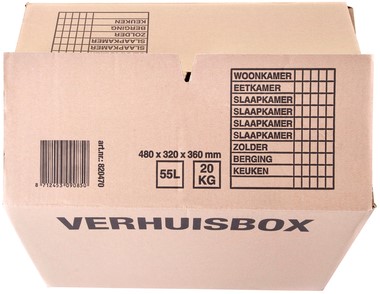 Verhuisdoos IEZZY 480x320x360mm bruin 3mm-4