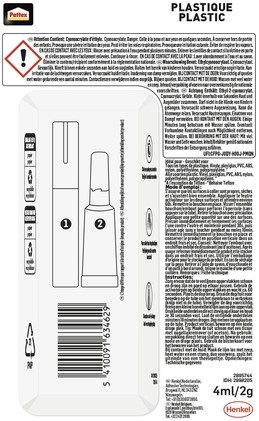 Secondelijm Pattex all plastic tube 2 gram op blister-3