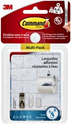 Bevestigingsstrip Command waterbestendig 16 stuks