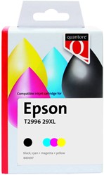 Inktcartridge Quantore alternatief tbv Epson 29XL T2996 zwart + 3 kleuren remanufactured