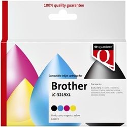 Inktcartridge Quantore alternatief tbv Brother LC-3219XL zwart + 3 kleuren