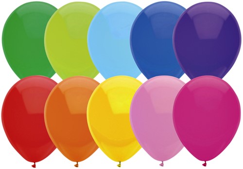 Ballon Haza uni 30cm 10 stuks assorti-2