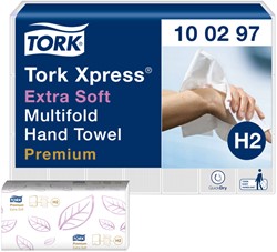 Handdoek Tork Xpress H2 multifold en 2-laags wit 100297