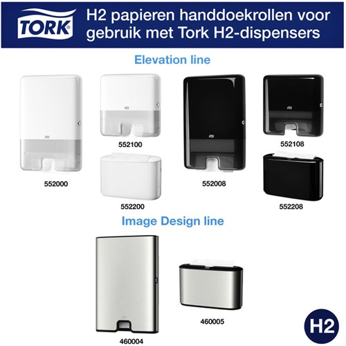 Handdoek Tork H2 Xpress Premium multifold 2-laags 212x340mm 21x110 vel wit 100288-5