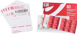 Postzegel Belgie aangetekend kit 10 stuks