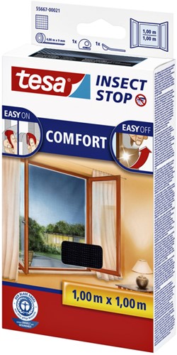 Insectenhor tesa® Insect Stop COMFORT raam 1x1m antraciet-3