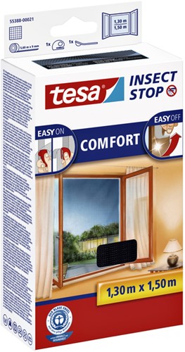 Insectenhor tesa® Insect Stop COMFORT raam 1,3x1,5m zwart-2