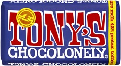 Chocolade Tony's Chocolonely donker melk pretzel toffee reep 180gr