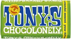 Chocolade Tony's Chocolonely puur amandel zeezout reep 180gr