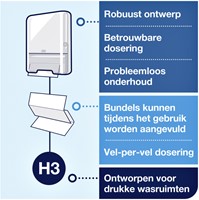 Handdoekdispenser Tork H3 Elevation wit 553000-2