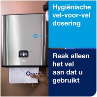 Handdoekdispenser Tork H1 Image Line Matic zilver 460001-2
