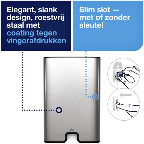 Handdoekdispenser Tork H2 Image Line Xpress zilver 460004-3