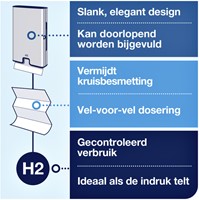 Handdoekdispenser Tork H2 Image Line Xpress zilver 460004-5