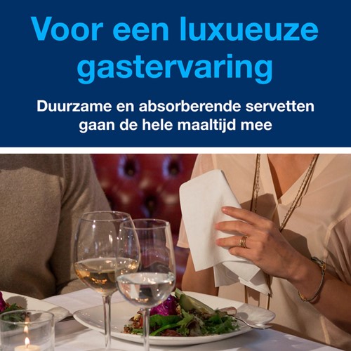 Dinerservet Tork Linstyle Premium 1/8 vouw 1-laags 390x390mm 50 vel wit 478145-3