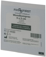 Gaascompressen FixFirst steriel 5x5cm