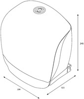Toiletpapierdispenser Katrin Gigant S jumbo groot wit 90069-3