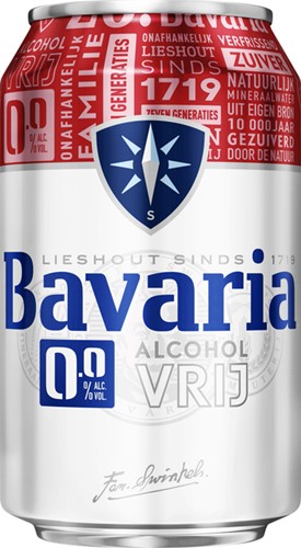 Bier Bavaria 0.0% blik 330ml