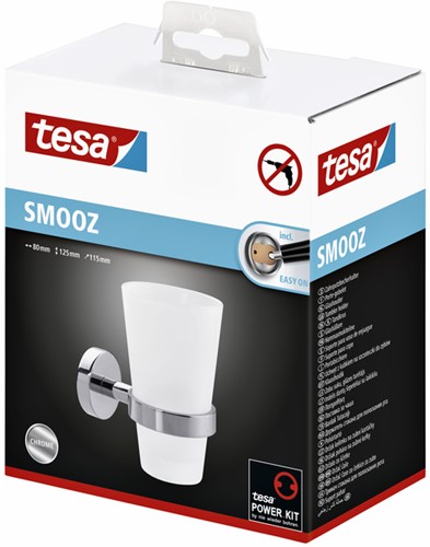 Bekerhouder tesa® Smooz hoogglans verchroomd metaal zelfklevend-3