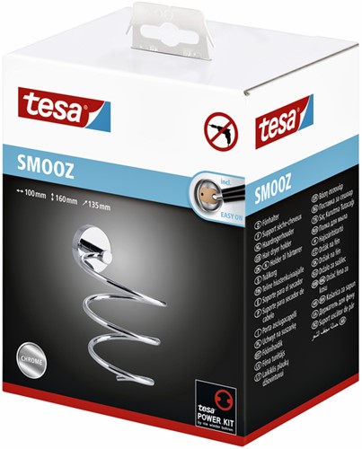 Haardrogerhouder tesa® Smooz hoogglans verchroomd metaal zelfklevend-3