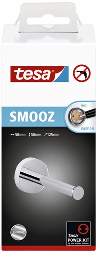 Reserverolhouder tesa® Smooz hoogglans verchroomd metaal zelfklevend-2