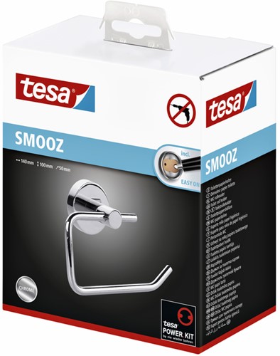 Toiletrolhouder tesa® Smooz hoogglans verchroomd metaal zelfklevend-3