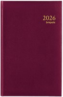 Agenda 2026 Brepols Saturnus Luxe 1dag/1pagina bordeaux