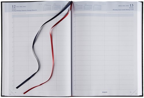 Agenda 2026 Brepols Bremax Santex A4 1dag/1pagina 4 kolommen bordeaux-2