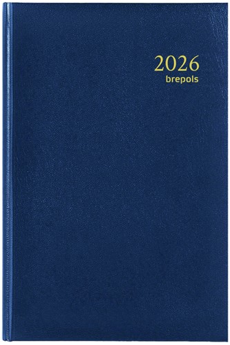 Agenda 2026 Brepols Saturnus Luxe 1dag/1pagina blauw