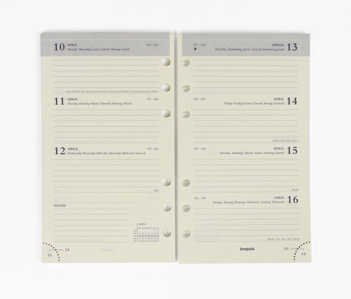 Agendavulling 2026 Brepols Brefax 17 7dagen/2pagina's