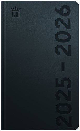 Schoolagenda 2025-2026 Ryam Cursus DeLuxe 7dagen/2pagina's zwart