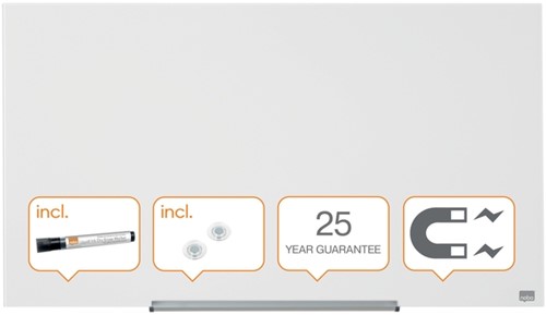 Glasbord Nobo Impresssion Pro 99,3x55,9cm briljant wit-2