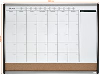 Whiteboard Nobo magnetische planner met prikbord van kurk 58,5x43cm-3