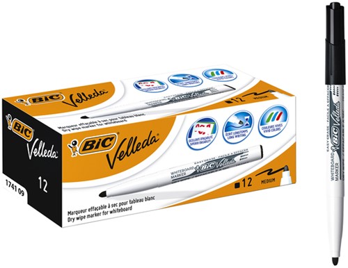 Whiteboardmarker Bic Velleda 1741 rond medium zwart-2