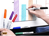 Whiteboardmarker Bic Velleda 1744 rond medium assorti kartonnen etui à 4 stuks-4