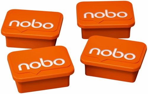 Magneet Nobo 22mm oranje 4 stuks-1