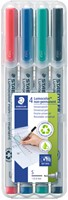 Viltstift Staedtler Lumocolor 311 non permanent S set à 4 assorti