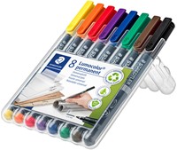 Viltstift Staedtler Lumocolor 318 permanent F set à 8 stuks assorti-3